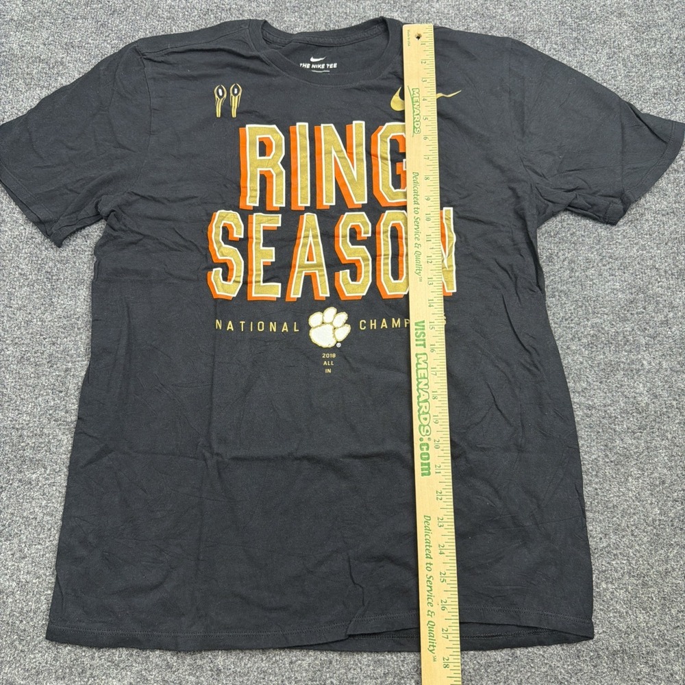 Nike Clemson Football 2018 National Champions Ring Season T Shirt L Athletic Cut - Picture 5 of 7